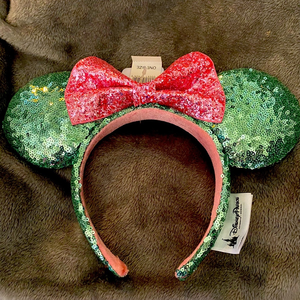 Minnie pink and sea green ears never worn